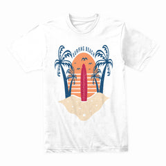 Sunset Shoreline – Surfing Beach Bliss