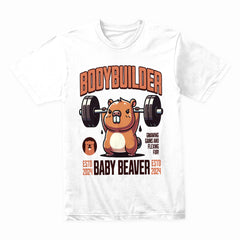 "Bodybuilder Baby Beaver" Funny Gym T-Shirt – Lift Like a Beast