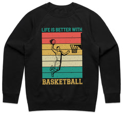 Retro Hoops: Life is Better with Basketball Tee