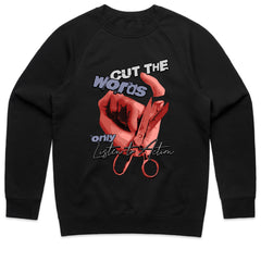 Actions Speak: Cut the Words Graphic Tee