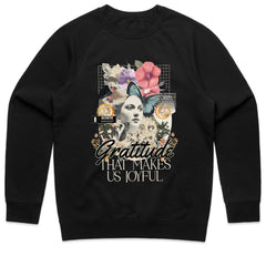 Gratitude Bloom: Joyful Mind Collage Tee
