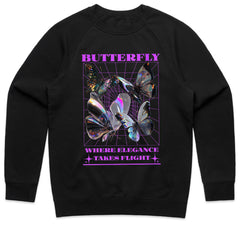 Neon Wings: Flight of Elegance