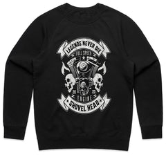 Legends Never Die Shovelhead Engine T-Shirt – Full Speed, Forever Free
