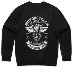 American Custom Motors – Vintage Motorcycle Skull T-Shirt