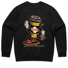 Caffeine Cruiser: Skate & Sip Coffee Tee