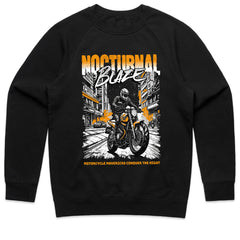 Nocturnal Blaze – Motorcycle Mavericks Graphic T-Shirt