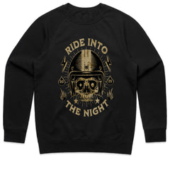 Ride Into the Night T-Shirt – Skull Biker Midnight Ride Tee