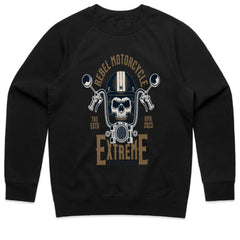 Rebel Motorcycle Extreme T-Shirt – Skull Biker Chopper Rider Tee