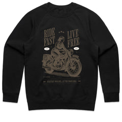 Ride Fast Live Free T-Shirt – Vintage Motorcycle Freedom Tee
