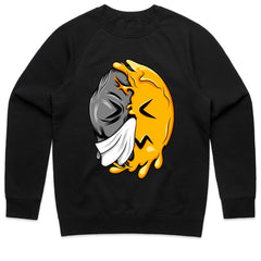 Crying Chaos: Masked Emoticon Split Tee