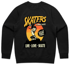 Skaters Gonna Skate - Urban Sunset Skateboarding Tee