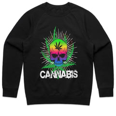 Psychedelic Cannabis Skull: Bold Streetwear Statement Tee