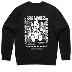 Overthink Matrix – Bear Sadness Street Grid Tee