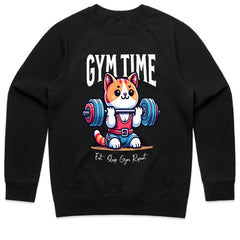 Gym Time Cat – Cute & Funny Workout T-Shirt for Fitness Lovers