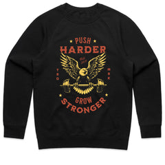 "Push Harder, Grow Stronger" Eagle Gym T-Shirt – Strength & Determination