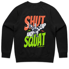"Shut Up and Squat" Gym T-Shirt – No Excuses, Just Gains