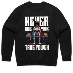 "Never Hide Your True Power" Futuristic Gym T-Shirt – Strength & Confidence