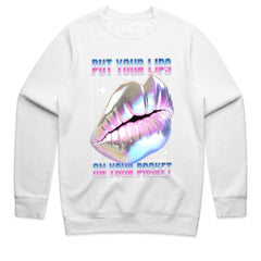 Holographic Kiss: Pocket Lips Statement Tee