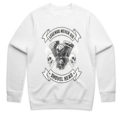 Legends Never Die Shovelhead Engine T-Shirt – Full Speed, Forever Free