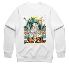 Cafe to Cafe, Planet to Planet – Astronaut Biker Adventure T-Shirt
