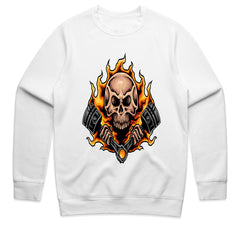 Flaming Biker Skull Shirt