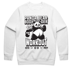 "Panda Bear Bodybuilder Workout" Fun & Motivational Gym T-Shirt