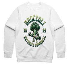 "Broccoli – Nature's Dumbbell" Funny Gym T-Shirt for Fitness & Health Enthusiasts