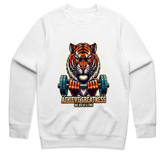 "Achieve Greatness" Tiger Gym T-Shirt – Fierce Motivation for Fitness Warriors