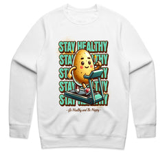 "Stay Healthy Cute Potato Workout T-Shirt – Fun Fitness Motivation Tee"