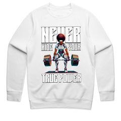"Never Hide Your True Power" Futuristic Gym T-Shirt – Strength & Confidence