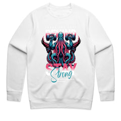 "Leave the Past Behind, Stay Strong" Motivational Octopus Workout T-Shirt