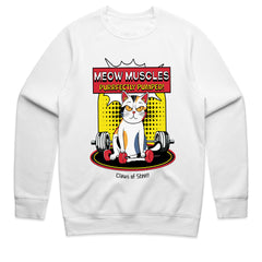 "Meow Muscles" Funny Gym Cat T-Shirt – Purrfectly Pumped!