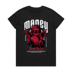 Heavenly Hustle: Blessed Money Angel Tee