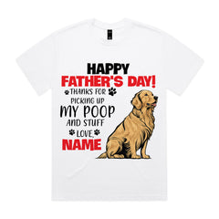 Personalized Funny Golden Retriever Father's Day T-Shirt
