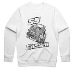 55 Gasser Hot Rod T-Shirt – Vintage Drag Racing Distressed Tee