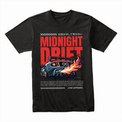 Midnight Drift T-Shirt – JDM Street Racing & Turbo Flames