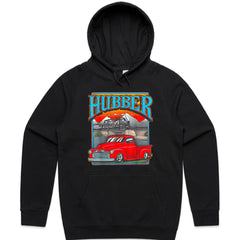 Vintage "Hubber" Hot Rod Truck T-Shirt – Classic GMC Pickup & Train Scene
