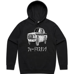 Vintage Mustang Japanese Kanji Sweatshirt – Classic Muscle Car Enthusiast Apparel