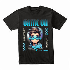 Game On Futuristic Gamer T-Shirt – Bold & Stylish Gaming Tee