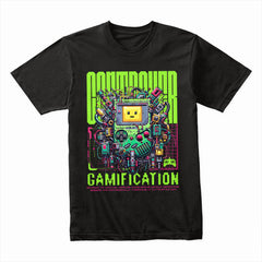 Cyberpunk "Gamification" T-Shirt – Futuristic Gaming Tech Design