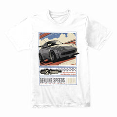 Genuine Speeds T-Shirt – Retro JDM Street Racing & Tuner Car Enthusiast Tee