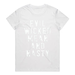 Evil Wicked Mean and Nasty Biker T-Shirt – Bold Vintage Chopper Hot Rod Style