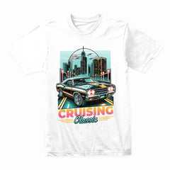 Cruising Classic T-Shirt – Retro Muscle Car & Neon City Drive Tee