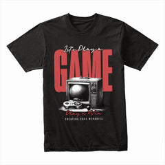 Retro Gamer T-Shirt – "Let's Play a Game" Vintage Console Design