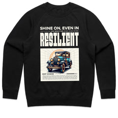 "Resilient – Shine On" Vintage Classic Car T-Shirt – Timeless Strength & Elegance