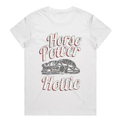 Horsepower Hottie T-Shirt | Vintage Hot Rod, Fast Cars, and Powerful Engines Design