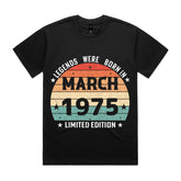 Legends Were Born in March 1975 T-Shirt