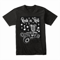 Rock 'n' Roll Classic Car T-Shirt – Vintage 50s Hot Rod & Microphone Design