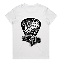 Vintage Hot Rod Rockabilly T-Shirt – 50s Classic Car Design with Stars & Retro Style