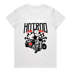 Rebel Rules Hot Rod Rockabilly T-Shirt – Vintage Classic Car & Pin-Up Girl Design